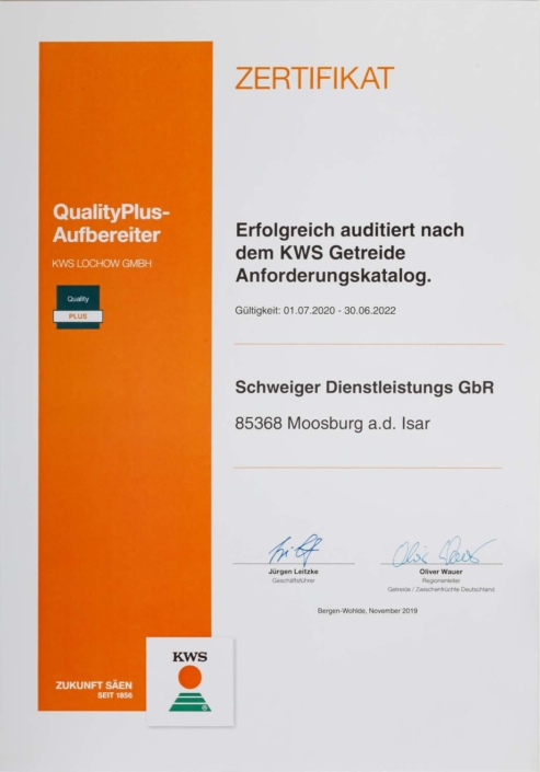 KWS - Zertifikat, SCHWEIGER FELDKIRCHEN | © Schweiger Feldkirchen
